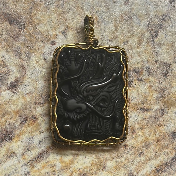 Onyx dragon pendant - Picture 1 of 1